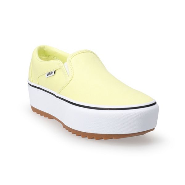Vans® Asher Platform ST Womens Slip-On Shoes - Light Green (8)