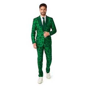 Men's Suitmeister St.Patrick's Day Print Slim-Fit Suit & Tie Set