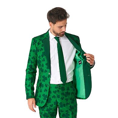 Men's Suitmeister St.Patrick's Day Print Slim-Fit Suit & Tie Set