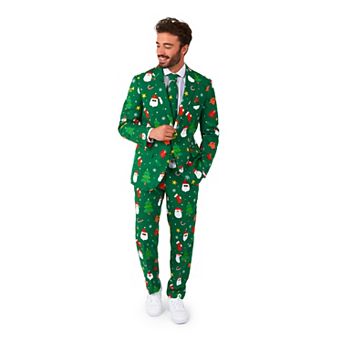 Men's OppoSuits Modern-Fit Christmas Suit & Tie Set