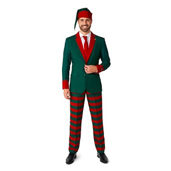 Men's Suitmeister Christmas Santa Elf Suit
