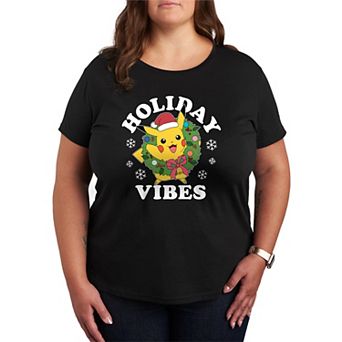 Plus Pokemon Pikachu Holiday Vibes Graphic Tee