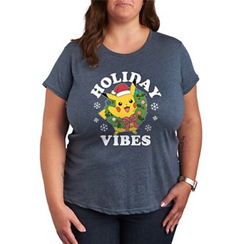 Plus Pokemon Pikachu Holiday Vibes Graphic Tee