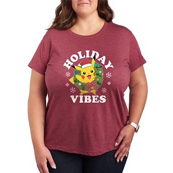 Plus Pokemon Pikachu Holiday Vibes Graphic Tee