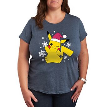 Plus Pokemon Pikachu Santa Hat Graphic Tee
