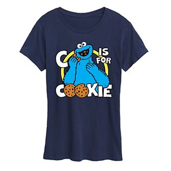 Women's Sesame Street Cookie Monster Graphic Tee