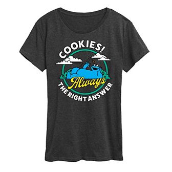 Women's Sesame Street Cookies Answer Graphic Tee