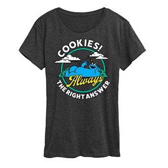Women's Sesame Street Cookies Answer Graphic Tee