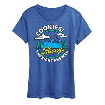 Women's Sesame Street Cookies Answer Graphic Tee