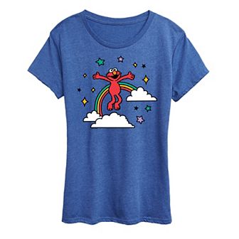 Women's Sesame Street Elmo Rainbow Graphic Tee