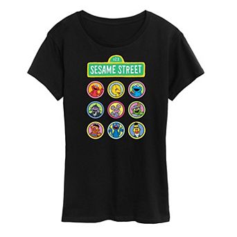 Women's Sesame Street Character Grid Graphic Tee