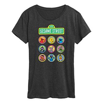 Women's Sesame Street Character Grid Graphic Tee