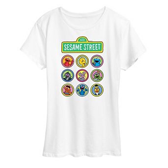 Women's Sesame Street Character Grid Graphic Tee