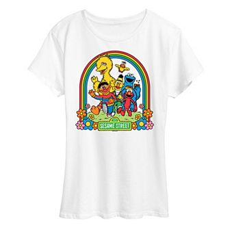 Women's Sesame Street Rainbow Graphic Tee