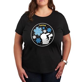 Plus Pokemon Snowflake Pikachu Graphic Tee