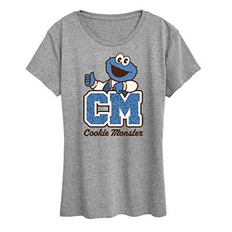 Women's Sesame Street Cookie Collegiate Graphic Tee