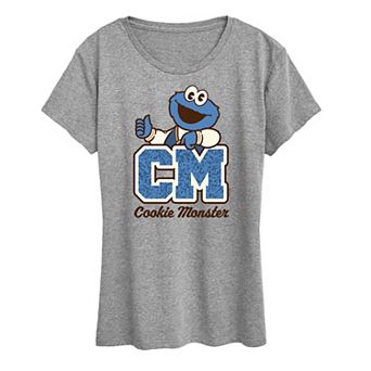 Women's Sesame Street Cookie Collegiate Graphic Tee