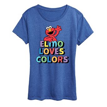 Women's Sesame Street Elmo Colors Graphic Tee