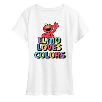 Women's Sesame Street Elmo Colors Graphic Tee