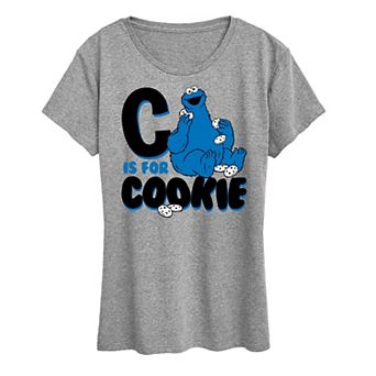 Women's Sesame Street C Is For Cookie Graphic Tee