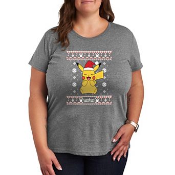 Plus Pokemon Pikachu Sweater Design Graphic Tee