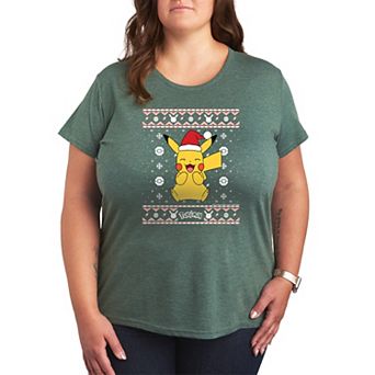 Plus Pokemon Pikachu Sweater Design Graphic Tee
