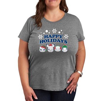 Plus Pokemon Happy Holidays Graphic Tee