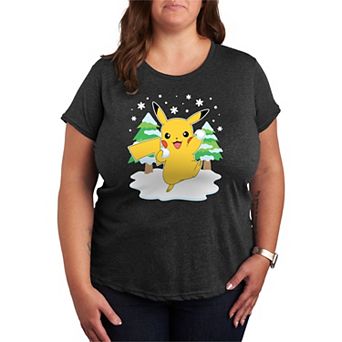 Plus Pokemon Pikachu Snowball Fight Graphic Tee