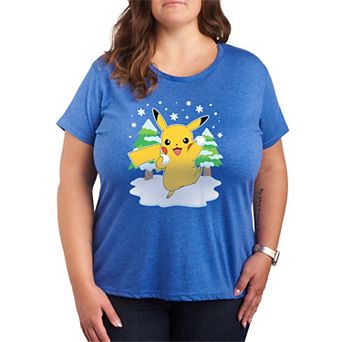 Plus Pokemon Pikachu Snowball Fight Graphic Tee