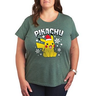 Plus Pokemon Pikachu With Hat Graphic Tee
