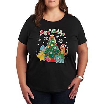 Plus Pokemon Christmas Celebration Graphic Tee