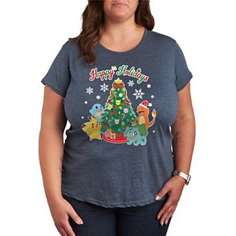 Plus Pokemon Christmas Celebration Graphic Tee