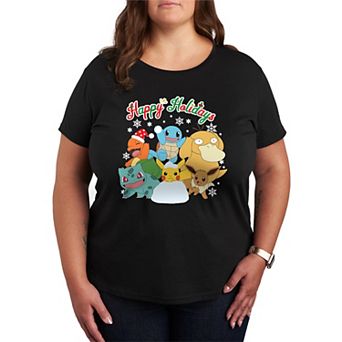 Plus Pokemon Happy Holidays Graphic Tee