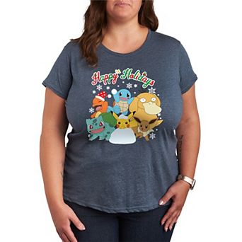 Plus Pokemon Happy Holidays Graphic Tee