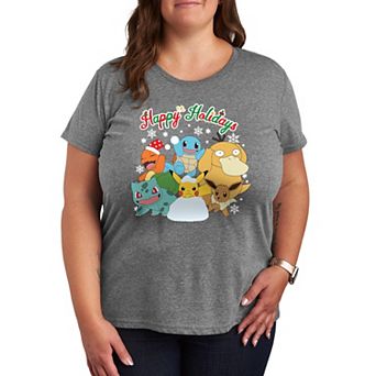 Plus Pokemon Happy Holidays Graphic Tee