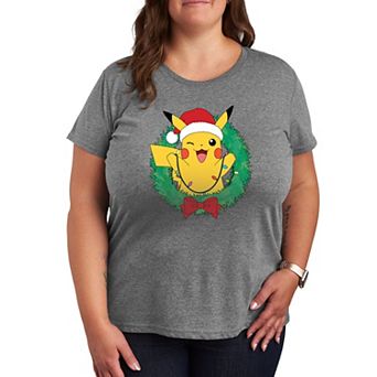 Plus Pokemon Pikachu Lights Wreath Graphic Tee