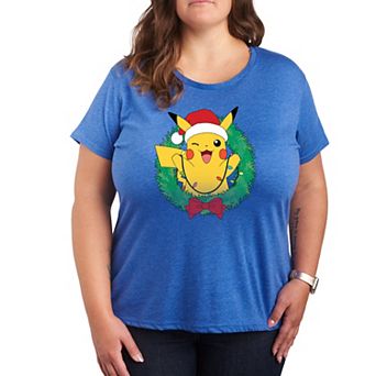 Plus Pokemon Pikachu Lights Wreath Graphic Tee