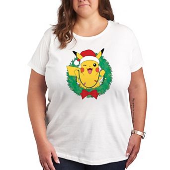 Plus Pokemon Pikachu Lights Wreath Graphic Tee
