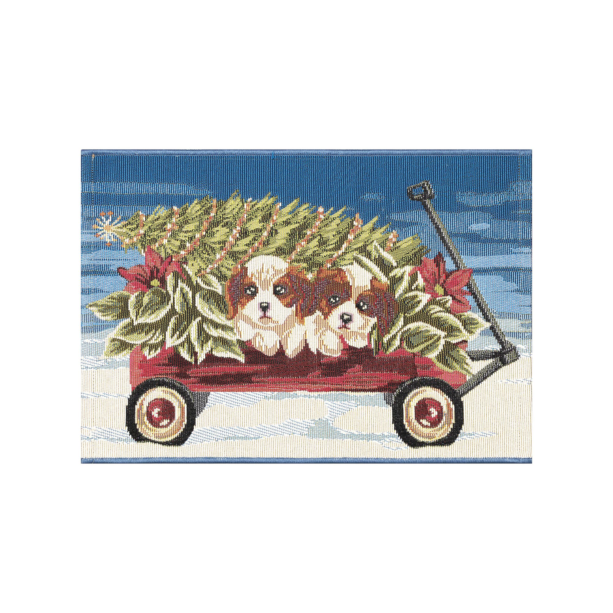 Liora Manne Esencia Wagon Wonderland Indoor/Outdoor Doormat, Blue