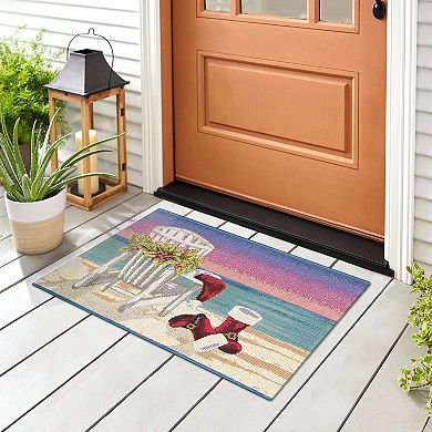 Liora Manne Esencia Santa Vacation Indoor/Outdoor Doormat
