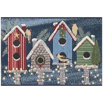 Liora Manne Esencia Birdhouse Holiday Indoor/Outdoor Doormat