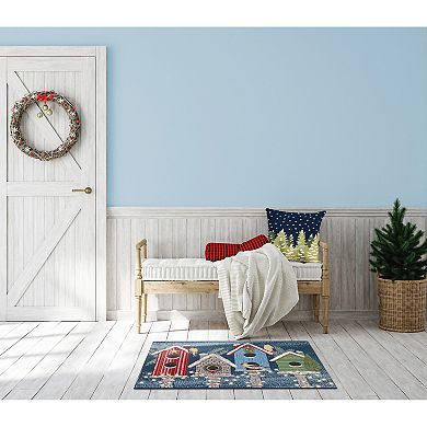 Liora Manne Esencia Birdhouse Holiday Indoor/Outdoor Doormat