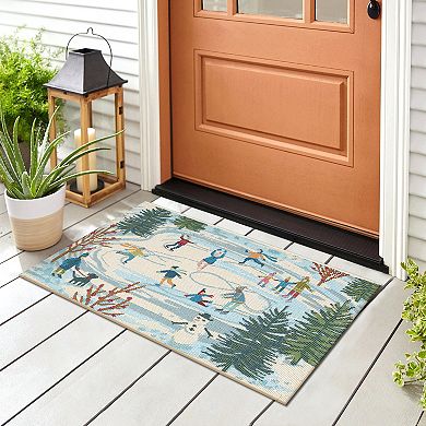 Liora Manne Esencia Gone Skating Indoor/Outdoor Doormat