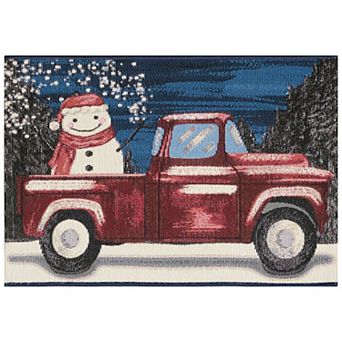 Liora Manne Esencia Truck Load Of Cheer Indoor/Outdoor Doormat