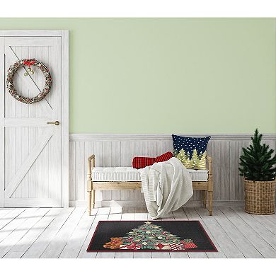 Liora Manne Esencia Oh Christmas Tree Indoor/Outdoor Doormat
