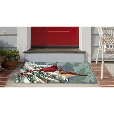 Liora Manne Frontporch Cardinal Christmas Day Indoor/Outdoor Rug