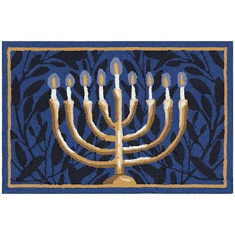 Liora Manne Frontporch Nights Of Lights Hanukkah Indoor/Outdoor Rug