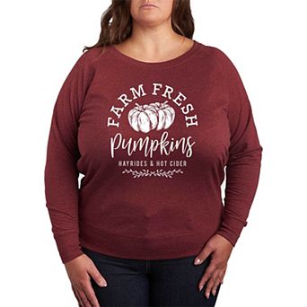 Plus Size Farm Fresh Pumpkins Lightweight French Terry Sweatshirt