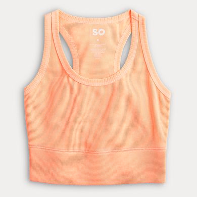 Juniors' SO® High Scoopneck Cropped Tank