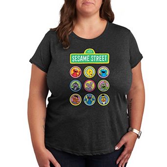 Plus Sesame Street Character Grid Graphic Tee